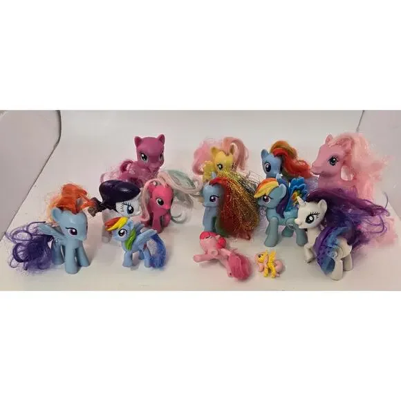 My Little Pony MLP Toy Figure Lot of 13 Ponies Assorted Mixed Lot Pretend Play - Picture 3 of 11